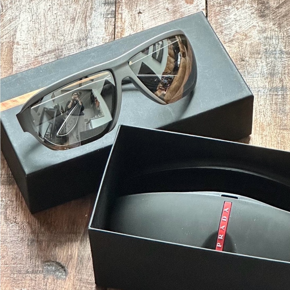 Prada Gray Sunglasses with Black Case